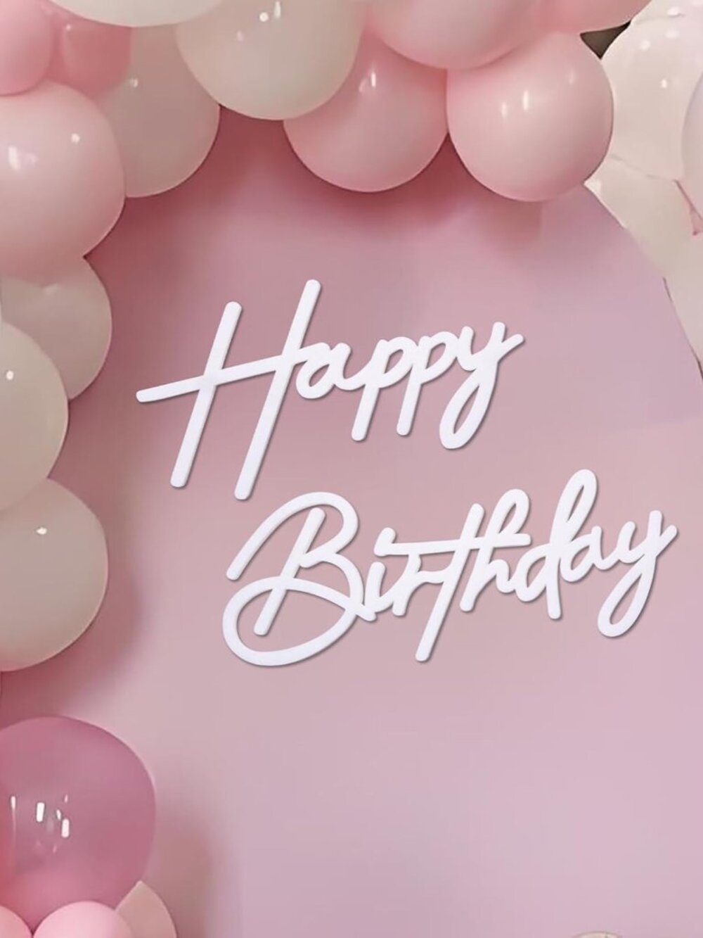 Happy Birthday Sign for Backdrop - Felt Happy Birthday Letters Sign for Girls, B